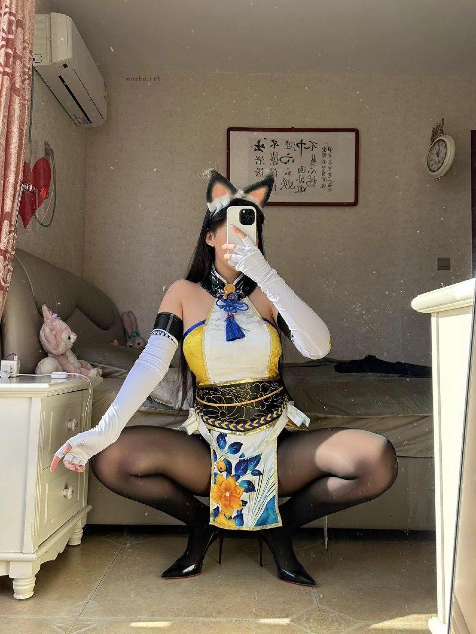 美邵女Baby – 油亮黑丝➕猫咪系列【28P】